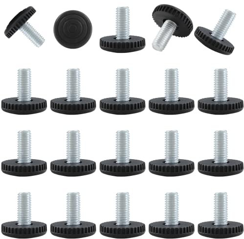 Zorfeter Lot de 30 pieds de nivellement M8 à vis 5/16 pour meubles de terrasse, pieds de table, chaise, meubles de jardin M8 x 18 mm