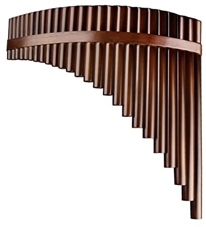 Panflöte Holzblasinstrument 25 Pfeifen C-Taste Braune Panflöte Traditionelles Holzblasinstrument Handgefertigte Panflöte Aus Bambus (Color : 25 C Left Hand)