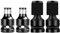 Housoutil 4-Teilige Bohrstecknuss-Adapter Schlagschrauber-Adapter Bohrzubehör Aufsätze 1/2-Zoll-Vierkantantrieb Auf 1/4-Zoll-Innensechskant