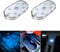 2 PCS Car Led Lights Interior,Ice Blue Ambient Lighting Interior,USB Rechargeable Car Interior Reading Light