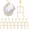 Beenle-Icey 8Pcs Tea Cup and Saucer Display Metal Cup Saucer Holder Elegant Tea Cup Display Stand Vintage Tea Cup Saucer Rack for Kitchen Plate Teapot Coffee Mug