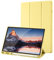Palkitsee Funda para Tablet Samsung Galaxy Tab A8 de 10,5' 2021 (SM-X205/SM-X200), Retro TPU Flexible con Soporte Triple, suspensión/reactivación automática (Amarillo)