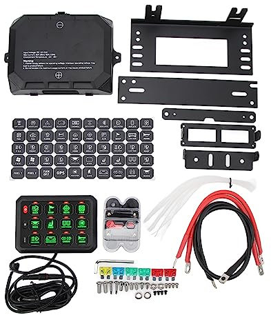 di relè di Controllo del Circuito, Pannello Interruttori a 12 Gang 12 V a 24 V IP65 Colore RGB Impermeabile Universale per Camion Barca Fuoristrada ATV UTV SUV