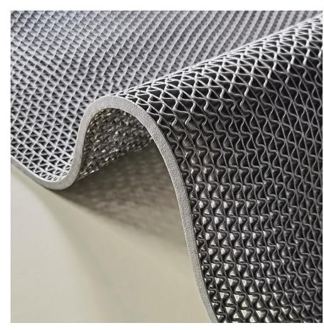 LXBAMKEA Antidérapant Tapis Sol Drainant, Commercial PVC Évider Imperméable Tapis, Intérieur Extérieur Zone Humide Petit Pain Tapis Maille, Piscine Salle Douche Salle Bain Tapis (Color : Grey(Width: