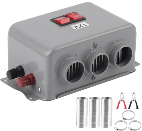 Ventilador de coche, alta tasa de conversión térmica, bajo nivel de ruido, resistente a la corrosión, calefactor de coche de 12 voltios con ventilador para mejorar la temperatura del vehículo en