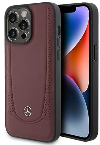 Mercedes MEHCP15LARMRE Hülle für iPhone 15 Pro 6.1 Rot hardcase Leather Urban Bengale