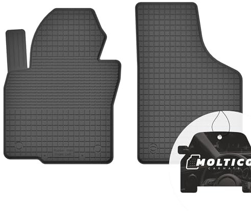 moto-MOLTICO Vorne Gummimatten Auto, 2-teiliges Set, Allwetter Gummi Fußmatten mit Rand, Antirutsch & Wasserfest Autoteppiche - passend für Skoda Yeti 2009-2017