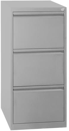 FBasic Aktenschrank aus Metall - mit drei Schubladen - Grau