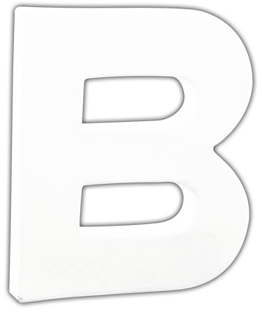 Décopatch AC731Cpack 5x Buchstabe B aus Pappmaché 15x10,5x12cm Weiß