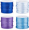 SUNNYCLUE 44 Yards 4 Rolls Nylon String 2mm Royal Blue Purple Nylon Cord Satin Rattail Cord String Trim Silk Chinese Knot Friendship Bracelet Beading for Braiding Craft Kumihimo