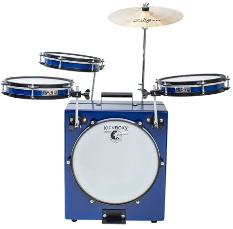 Toca Percussion KickBoxx Pro Suitcase Drum Set - Cobalt Blue