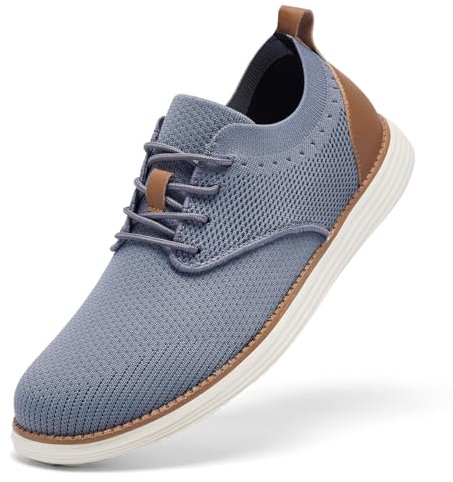 SHULOOK Atmungsaktive Sommerschuhe Herren Leichte Walkingschuhe Sommer Business Schuhe Casual Moderne Breeze Sneakers (Dunkelgrau 47)