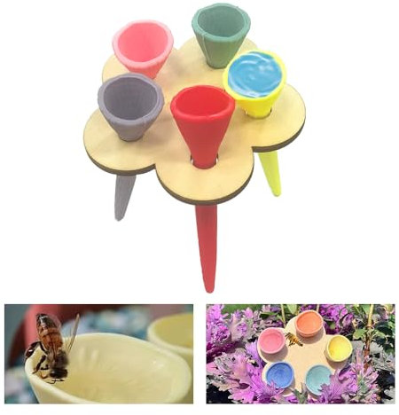 Bee Insect Drinking Cup, Bee Cups for the Garden, Bee Cups for Bees Drinking, Bee Mug Garden, Bee Drinking Cup for the Garden, Bee Cup for Thirsty Pollinators for the Garden