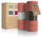 LARS NYSØM Salz und Pfeffer Mühlen Set aus Edelstahl mit einstellbarem Keramik-Mahlwerk 2 Stück I Manuelle Gewürzmühlen mit hochwertigem Design (2 Stk) (Brick Red)