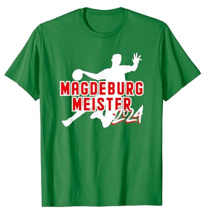 Handball Mannschaft Verein Magdeburg Fan Sachsen-Anhalt grün T-Shirt