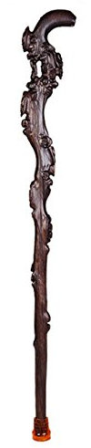 Holz Spazierstock Wasserhahn Gehstock Gentleman Spazierstock rutschfeste Krücken Holz Ältere Walker Korb Senioren Geschenk Lucky Star