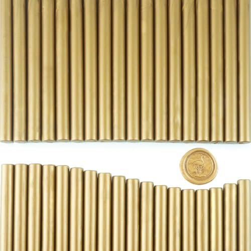 Tomgenrine Mini Wachssiegel-Sticks - 36 Stück Schnellschmelzendes Wachs für Heißklebepistole, ideal für Hochzeitseinladungen, Briefe, Umschläge, Karten & Bastelprojekte (Braun)