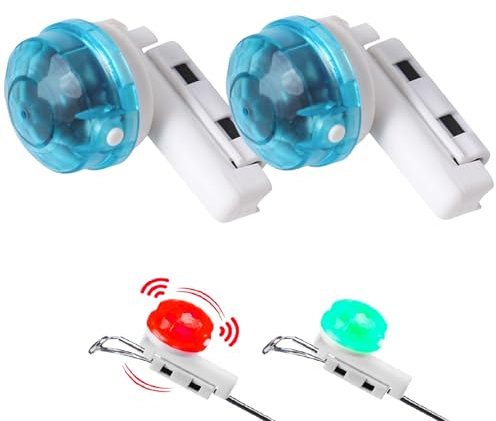 GZWY Alarma de picada de pesca, 2 accesorios de pesca, luz LED con sensor de movimiento, luz nocturna con sensor de movimiento, luz nocturna para pesca