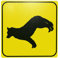 Husky Dog Graphic Warnschild, 30cm x 30cm Sicherheitsschilder aus Metall, Schilder für Innen- und Außenwanddekoration Sicherheitszeichen