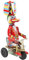 Alomejor Duck Riding Tricycle Toy, Handmade Vintage Tinplate Wind Up Toy Duck On for Adult Home Office Decor