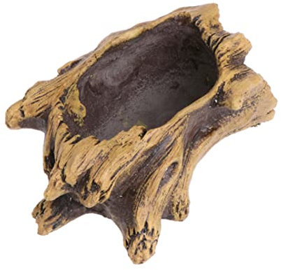 XJKLBYQ Vintage Blumentöpfe Zement Pflanzer Imitation Stumpf Baumwurzel Holz Blumentopf für Sukkulenten Blume Töpfe Bonsai Dekor 5x3,5 x 2 Zoll, Driftwood Pflanzer