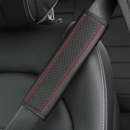 HXLOOK 2 Stück Auto Gurtpolster Gurtschoner, für Ren-Ault Captur 2018 2019,Sitzgurt Schutzkissen Polsterung Schulterschutz Interieur Styling Zubehör,A