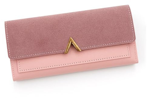 FISH DRAGATE Porte Monnaie Femme,Porte Feuille Femme,Petit avec 10 Porte Carte,Porte Monnaie Cuir,Portefeuille pour Cadeau de noël Saint-Valentin (Rose)