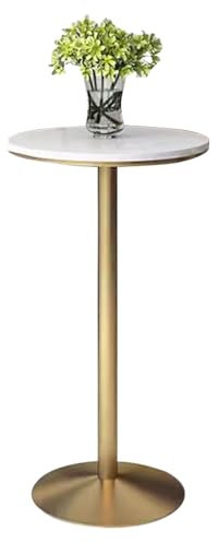 Baodiale Kneipentisch, moderner Marmor-Stehtisch, Frühstücks-Esstheke, Bistro-Kneipen-Cocktailtisch mit stabilem Metallsockel für Wohnzimmer, Küche, Café, Restaurant