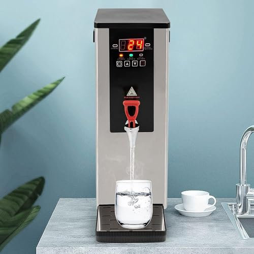 MVXBICIA 10L Electric Commercial Water Boiler And Dispenser - Stainless Steel Hot Water Machine With Faucet And LCD Display For Tea Coffee Water - 2400W