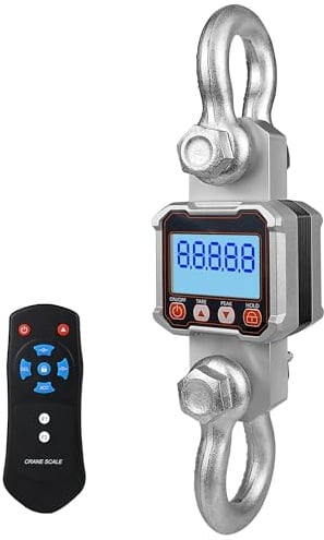 Hyindoor Kranwaage 3000kg Elektronische Digitale Hängewaage 3T Heavy Duty Crane Scale Industrie Kranwaage mit LCD Bildschirm und Fernbedienung
