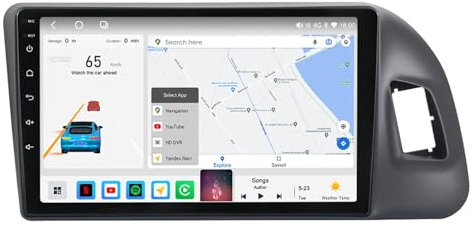 Genérico BOBOBH 9 Double DIN Car Stereo with CarPlay & Android 14, Touchscreen for Audi Q5 8R (2008-2017), Bluetooth, AHD Backup Camera, GPS Navigation & Steering Wheel Controls