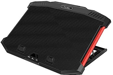 Kfwfuaee X100 Laptop Cooler Holder with Efficient Heat Dissipation Cooling Fans 8 Adjustable for Tablets Notebook Stand