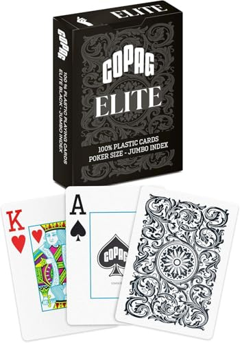 COPAG Poker Size Jumbo Index Black Playing Cards