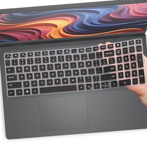 Keyboard Cover for 2025 New Dell 15 DC15250 DC15255, Dell 16 Laptop DC16250 DC16251, Dell 16 Plus/Dell 16 Plus 2-in-1 DB06250 DB16250 DB16255 (NOT Fit Dell 16 Premium Laptop DA16250)-Black