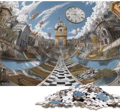Fotos mit optischen Täuschungen Holzpuzzles 300 Teile Für Erwachsene Wohnkultur Geburtstagsgeschenk Family Challenging Games Educational Game Stress Relief Toy 300pcs (40x28cm)