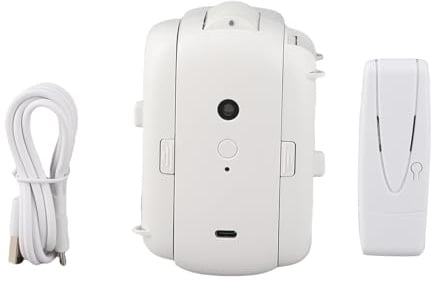 Klanata WiFi Electric Curtain Motor and Gateway Set for T Rail and U Rail - Automated Voice Control Robot Opener Compatible with Alexa and Assistant - 4000 mAh Battery Powered Device with