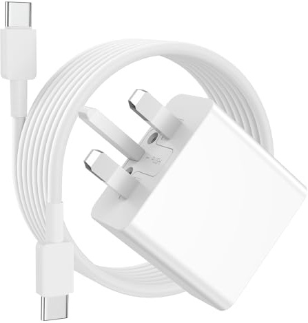 Charger Plug and Cable for Samsung, 25W super fast charger USB Type C Charger Cable Fast Charging Plug Adaptor for Samsung S24/S23/S22/S20/S21/A55/A54/A53/A34/A33/A15/A14/A13/A12/Note 20/10 (White)
