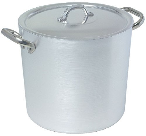 Pentole Agnelli Pentola Alta con Due Maniglie, aluminio, Acero, Alluminio, 36 cm