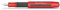Kaweco AC SPORT Füllhalter Red I Premium Füllfederhalter aus Aluminium und Carbon für Tintenpatronen mit hochwertiger Stahlfeder I Füller 13 cm in Rot I Federbreite: F (Fein)
