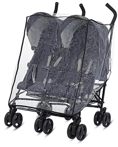 Inglesina A096AH840 Regenschutz für den Zwillingsbuggy Twin Swift