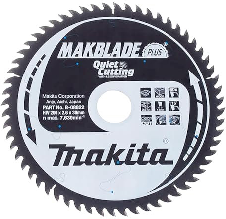 Makita 200 mm x 30 Makblade Plus 60 Z b-08822