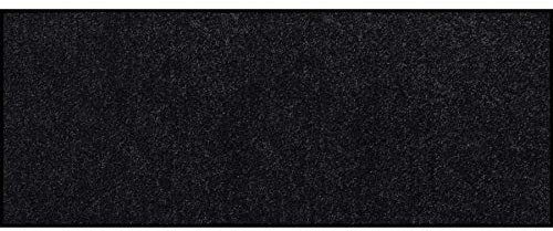Salonloewe Fußmatte waschbar Schwarz 60x180 cm Schmutzfangmatte Uni