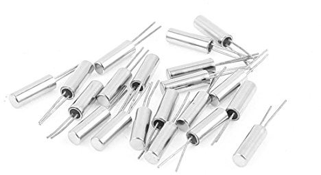 sourcing map 20 Stk. 32.768KHz 32768HZ passiv Quarz Kristall Oszillator 2x6mm silbern de