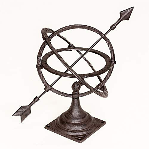 Antikas | kleine Sonnenuhr für Garten & Terasse | Höhe: 30 cm - Breite: 24 cm | dekorative Schattenuhr für Gartenliebhaber