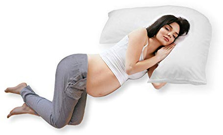 Night Comfort Soft Touch Ganzkörper-Schwangerschaftskissen, V-Form, Still- und Orthopädisches Boomerang-Kissen, Arme, Beine, Bauch und Rücken Unterstützung für Schwangere
