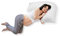 Night Comfort Soft Touch Ganzkörper-Schwangerschaftskissen, V-Form, Still- und Orthopädisches Boomerang-Kissen, Arme, Beine, Bauch und Rücken Unterstützung für Schwangere