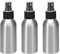 sourcing map 3pcs 1.7oz/50ml Aluminium Spray Bottle with Black Fine Mist Sprayer, Empty Refillable Container Travel Bottle
