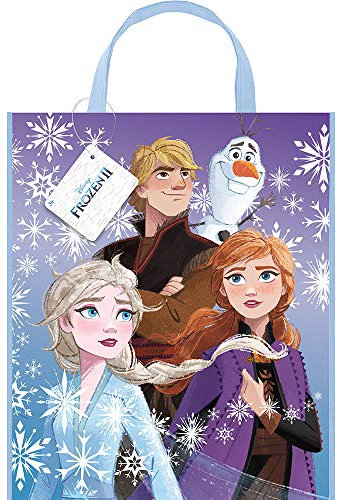 Unique- Disney Tote Bag-13 X 11 1 Pc Borsa Grande in Plastica per Feste-Festa Frozen 2-33 cm x 28 cm, Cartone Animato, Multicolore, S, 77323