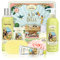 Box Coffret Cadeau Femme 5 produits PROVENCE : 1 Gel Douche, 1 Creme Main, 1 savon, 1 Lait Corps, 1 Eau de Toilette, 1 Rose Déco/Boite Collector/Parfum Verveine, Idee Cadeau Femme/Noel Noël