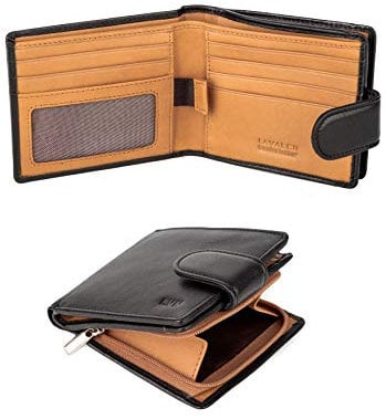 Lavalen Geldbörse Herren Leder mit RFID Schultz - Portmonee Herren mit Münzfach - Wallets for Men - Geldbeutel - Portemonnaie Groß - Brieftasche Männergeschenke - Geschenke für Männer.